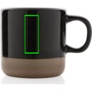 Becher aus glasiertem Keramik Farbe: schwarz
