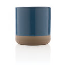 Becher aus glasiertem Keramik Farbe: blau