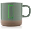 Becher aus glasiertem Keramik Farbe: grün