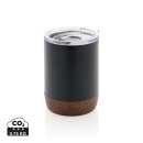 Kleine Vakuum-Kaffeetasse aus RCS rSteel & Kork Farbe: schwarz