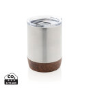 Kleine Vakuum-Kaffeetasse aus RCS rSteel & Kork Farbe: silber