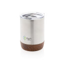 Kleine Vakuum-Kaffeetasse aus RCS rSteel & Kork Farbe: silber