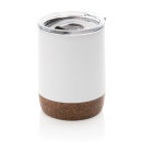 Kleine Vakuum-Kaffeetasse aus RCS rSteel & Kork Farbe: weiß
