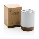 Kleine Vakuum-Kaffeetasse aus RCS rSteel & Kork Farbe: weiß
