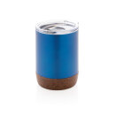 Kleine Vakuum-Kaffeetasse aus RCS rSteel & Kork Farbe: blau