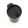 GRS rPP Edelstahl-Kaffeebecher mit Kork Farbe: schwarz
