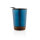 GRS rPP Edelstahl-Kaffeebecher mit Kork Farbe: blau