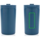 Doppelwandiger Vakuum-Becher aus RCS recyceltem SS Farbe: blau