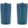 Doppelwandiger Vakuum-Becher aus RCS recyceltem SS Farbe: blau