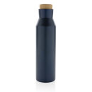 Gaia Vakuumflasche aus RCS recyceltem Stainless-Steel Farbe: blau