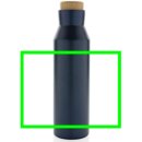 Gaia Vakuumflasche aus RCS recyceltem Stainless-Steel Farbe: blau