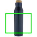 Gaia Vakuumflasche aus RCS recyceltem Stainless-Steel Farbe: blau