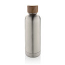 Wood Vakuumflasche aus RCS recyceltem Stainless-Steel Farbe: silber