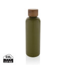 Wood Vakuumflasche aus RCS recyceltem Stainless-Steel Farbe: grün
