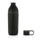Flow Vakuumflasche aus RCS recyceltem Stainless-Steel Farbe: schwarz