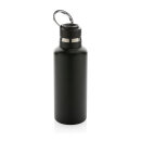 Hydro Vakuumflasche aus RCS recycel. Stainless-Steel Farbe: schwarz