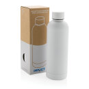Impact Vakuumflasche aus RCS recyceltem Stainless-Steel Farbe: weiß