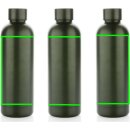 Impact Vakuumflasche aus RCS recyceltem Stainless-Steel Farbe: grün