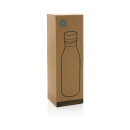 Deluxe Wasserflasche aus RCS recyceltem Stainless-Steel Farbe: schwarz