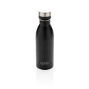 Deluxe Wasserflasche aus RCS recyceltem Stainless-Steel Farbe: schwarz