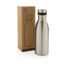 Deluxe Wasserflasche aus RCS recyceltem Stainless-Steel Farbe: silber