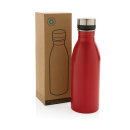 Deluxe Wasserflasche aus RCS recyceltem Stainless-Steel Farbe: rot