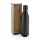 Eureka einwandige Wasserflasche aus RCS rec. Stainless-Steel Farbe: schwarz