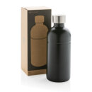 Soda Trinkflasche aus RCS-zertifiziertem Stainless-Steel Farbe: schwarz