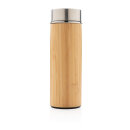 Auslaufsichere Bambus-Vakuumflasche Farbe: braun