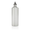 XL Aluminium Flasche mit Karabiner Farbe: silber, schwarz