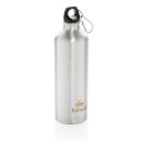 XL Aluminium Flasche mit Karabiner Farbe: silber, schwarz