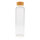 Borosilikat-Glasflasche mit struktriertem PU-Sleeve Farbe: weiß, grau