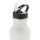 Deluxe Sportflasche aus Edelstahl Farbe: off white