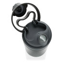 Auslaufsichere Flasche mit kabellosem Kopfhörer Farbe: anthrazit, schwarz
