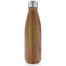 Vakuumisolierte Stainless Steel Flasche mit Holzoptik Farbe: braun