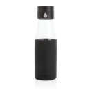 Ukiyo Trink-Tracking-Flasche aus Glas mit Hülle Farbe: schwarz