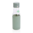 Ukiyo Trink-Tracking-Flasche aus Glas mit Hülle Farbe: grün