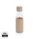 Ukiyo Trink-Tracking-Flasche aus Glas mit Hülle Farbe: braun