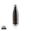Auslaufsichere Trinkflasche mit Stainless-Steel-Deckel Farbe: schwarz