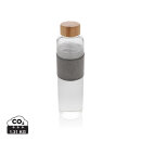 Impact Borosilikat-Glasflasche mit Bambusdeckel Farbe:...