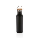 Moderne Stainless-Steel Flasche mit Bambusdeckel Farbe:...