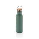 Moderne Stainless-Steel Flasche mit Bambusdeckel Farbe:...