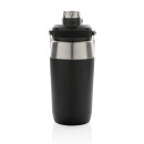 500ml Vakuum StainlessSteel Flasche mit Dual-Deckel-Funktion Farbe: schwarz