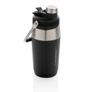 500ml Vakuum StainlessSteel Flasche mit Dual-Deckel-Funktion Farbe: schwarz