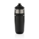 1L Vakuum StainlessSteel Flasche mit Dual-Deckel-Funktion Farbe: schwarz