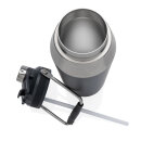 1L Vakuum StainlessSteel Flasche mit Dual-Deckel-Funktion Farbe: schwarz
