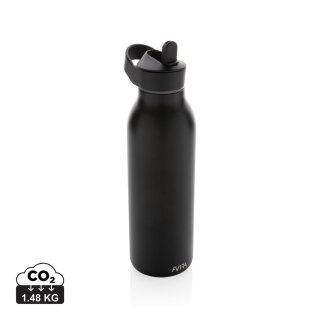 Avira Ara RCS Re-Steel Fliptop Wasserflasche 500ml Farbe: schwarz