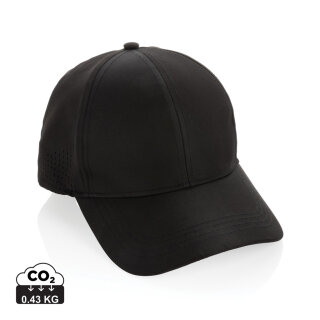 Impact AWARE™ rPET 6-Panel-Sportkappe Farbe: schwarz