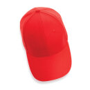 Impact 6 Panel Kappe aus 280gr rCotton mit AWARE™ Tracer Farbe: rot