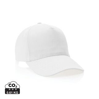 Impact 5 Panel Kappe aus 280gr rCotton mit AWARE™ Tracer Farbe: weiß